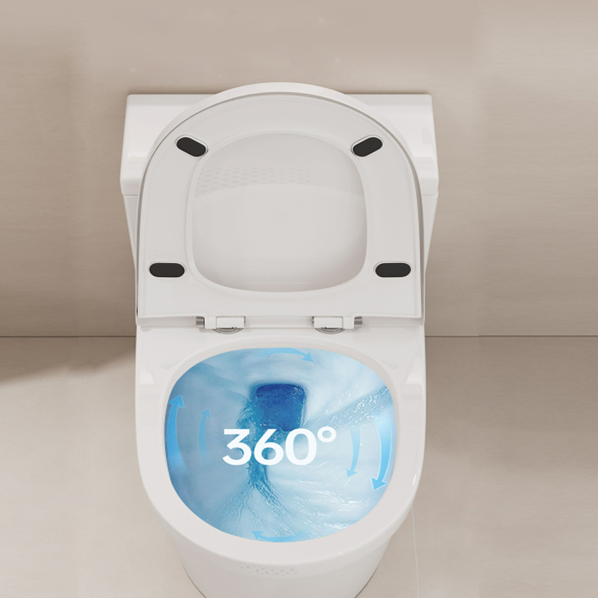 Hệ thống xả xi-phông mạnh mẽ của bồn cầu TD LK137 giúp xả sạch nhanh, không gây tiếng ồn