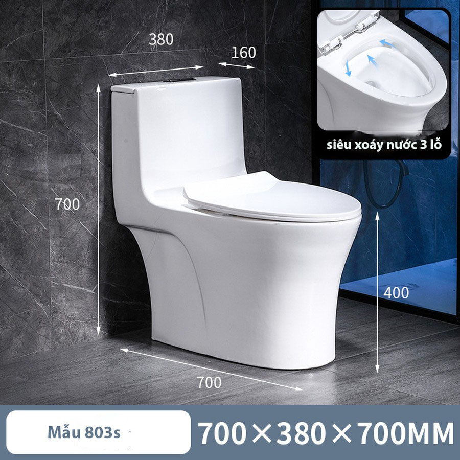 Bồn cầu 1 khối cao cấp trong combo phòng tắm K58 - Thiết kế hiện đại, công nghệ xả xoáy mạnh mẽ, tiết kiệm nước, phù hợp với mọi không gian phòng tắm