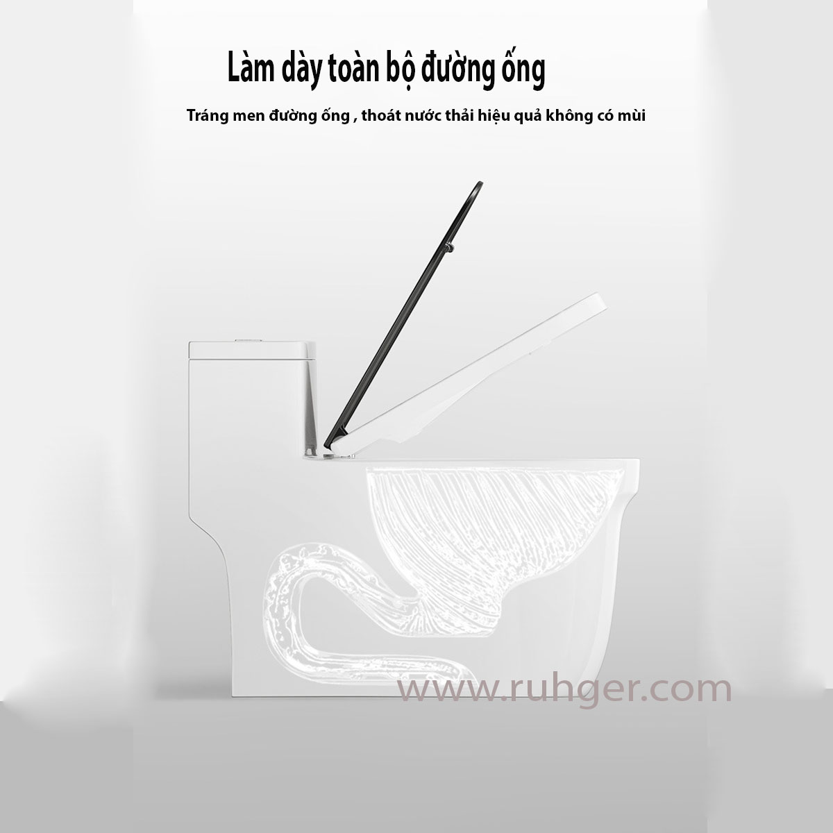 Nắp bồn cầu K8070 đóng êm, chống va đập, giảm tiếng ồn