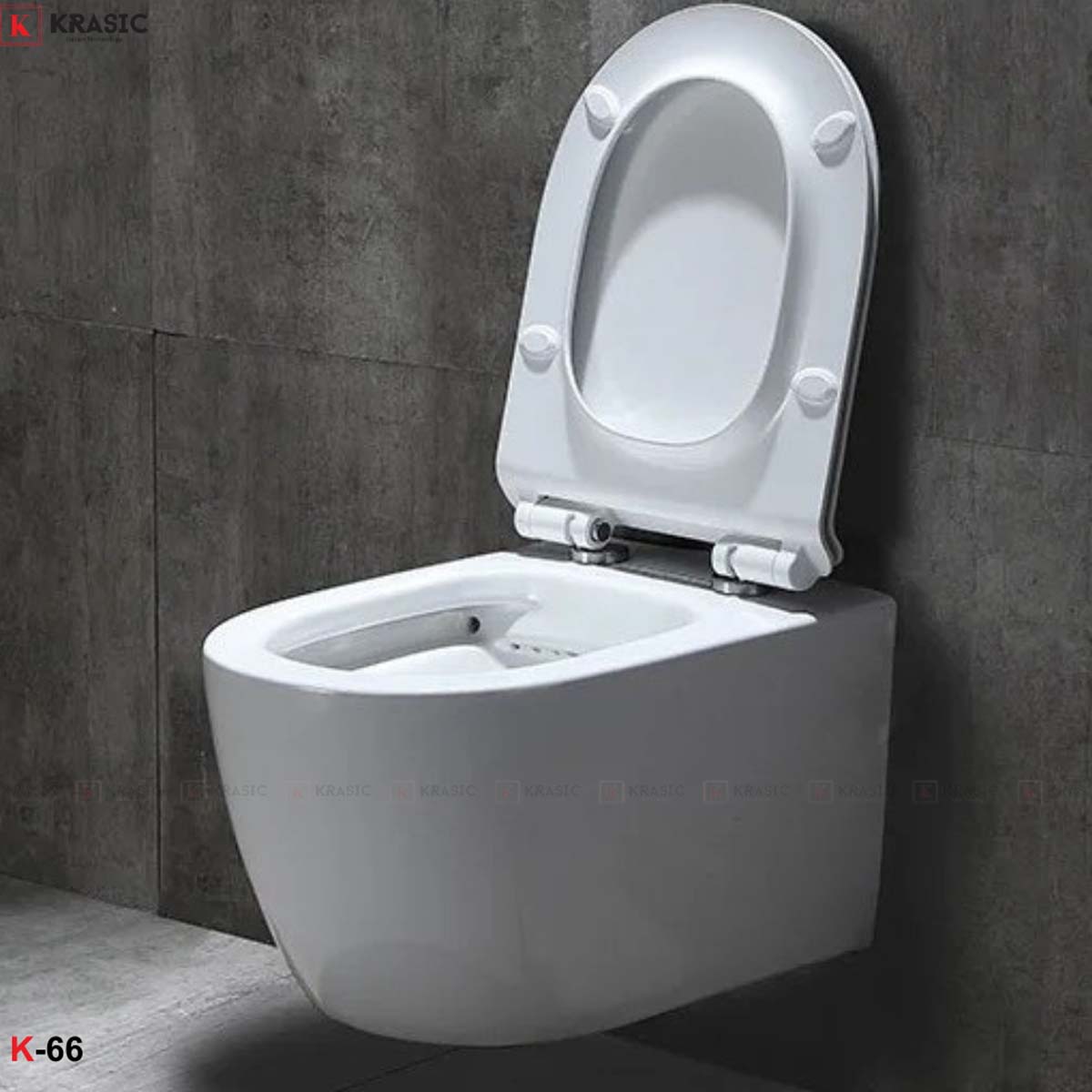 Nắp bồn cầu KRASIC K-66 chất liệu UF cao cấp, chống xước, đóng êm nhẹ nhàng