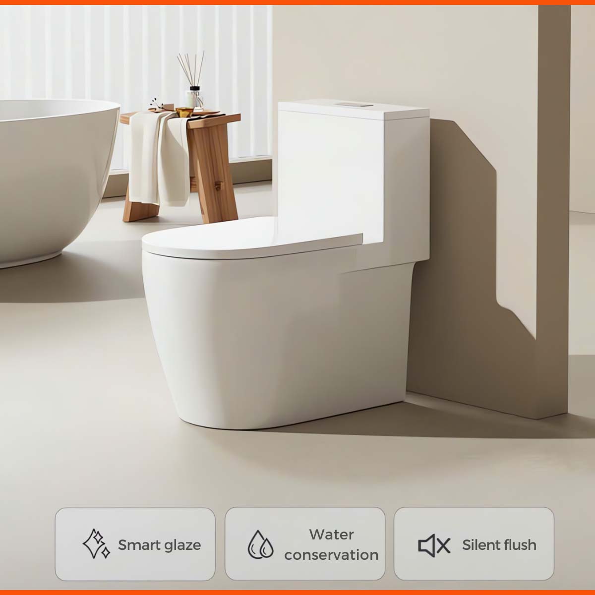 Thiết kế bồn cầu KRASIC K-8833 kiểu dáng hiện đại, bo cong tinh tế