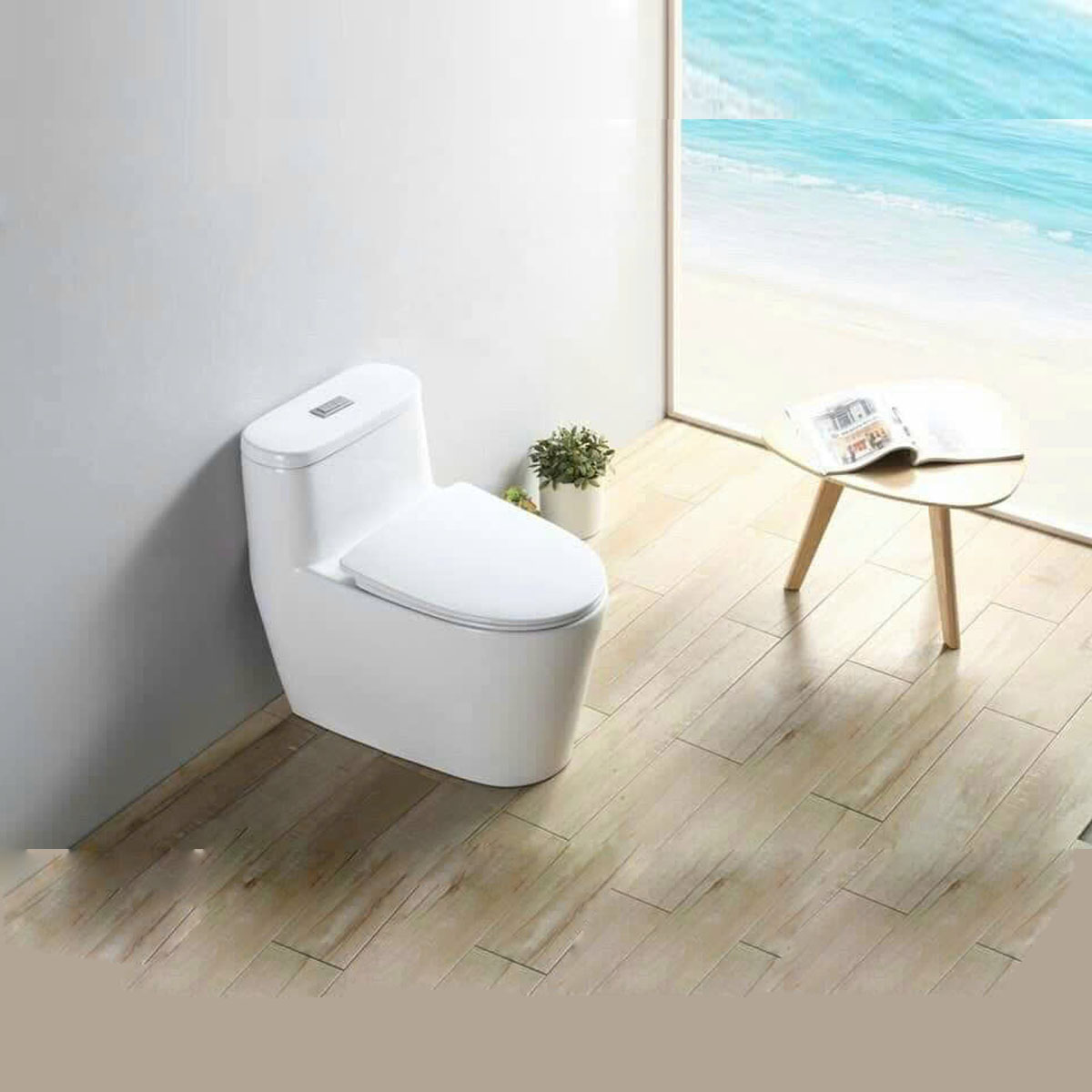 Bồn cầu liền khối LK132 thiết kế sang trọng, phù hợp nhà hiện đại