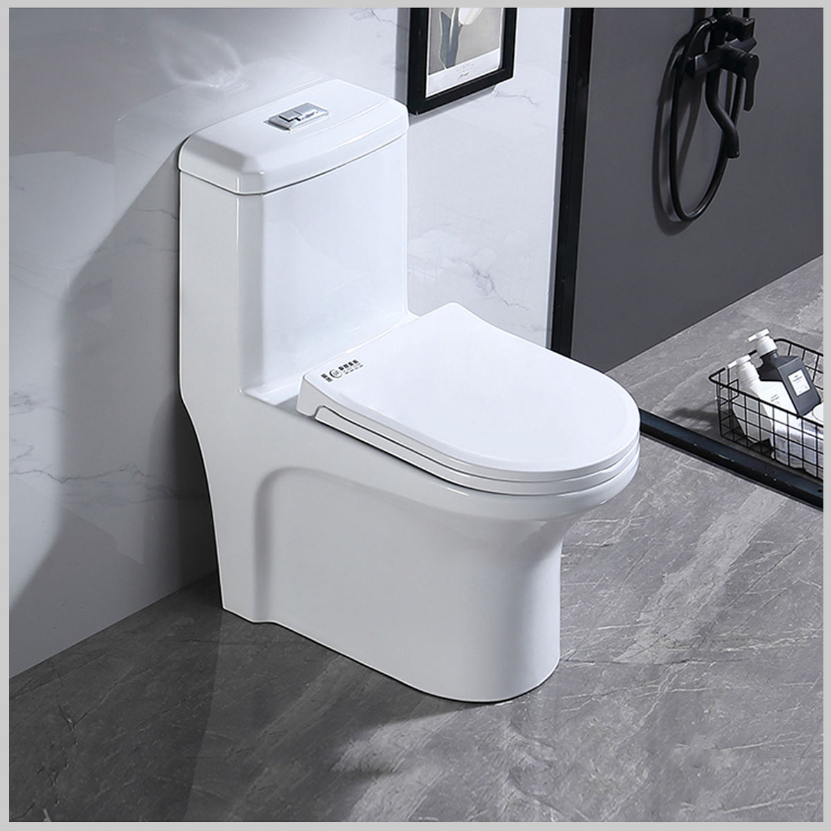 Bồn cầu liền khối men tuyết CB202 – xả xoáy mạnh, chống bám bẩn, tiết kiệm nước