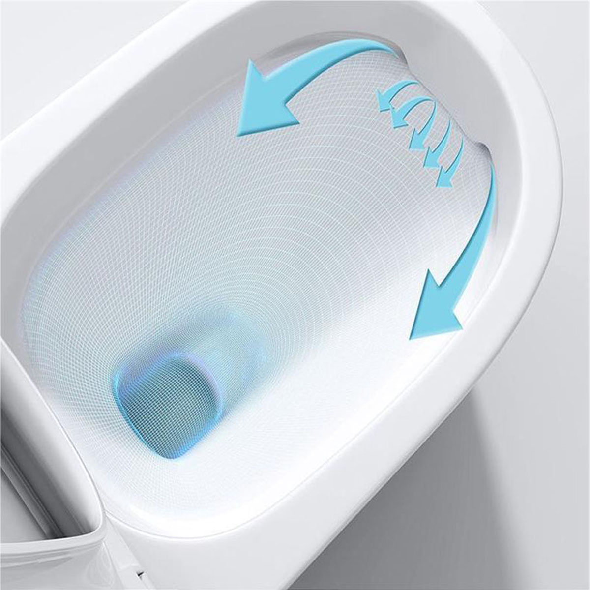 Bồn cầu LK155 với hệ thống thoát nước cao cấp giúp tiết kiệm nước