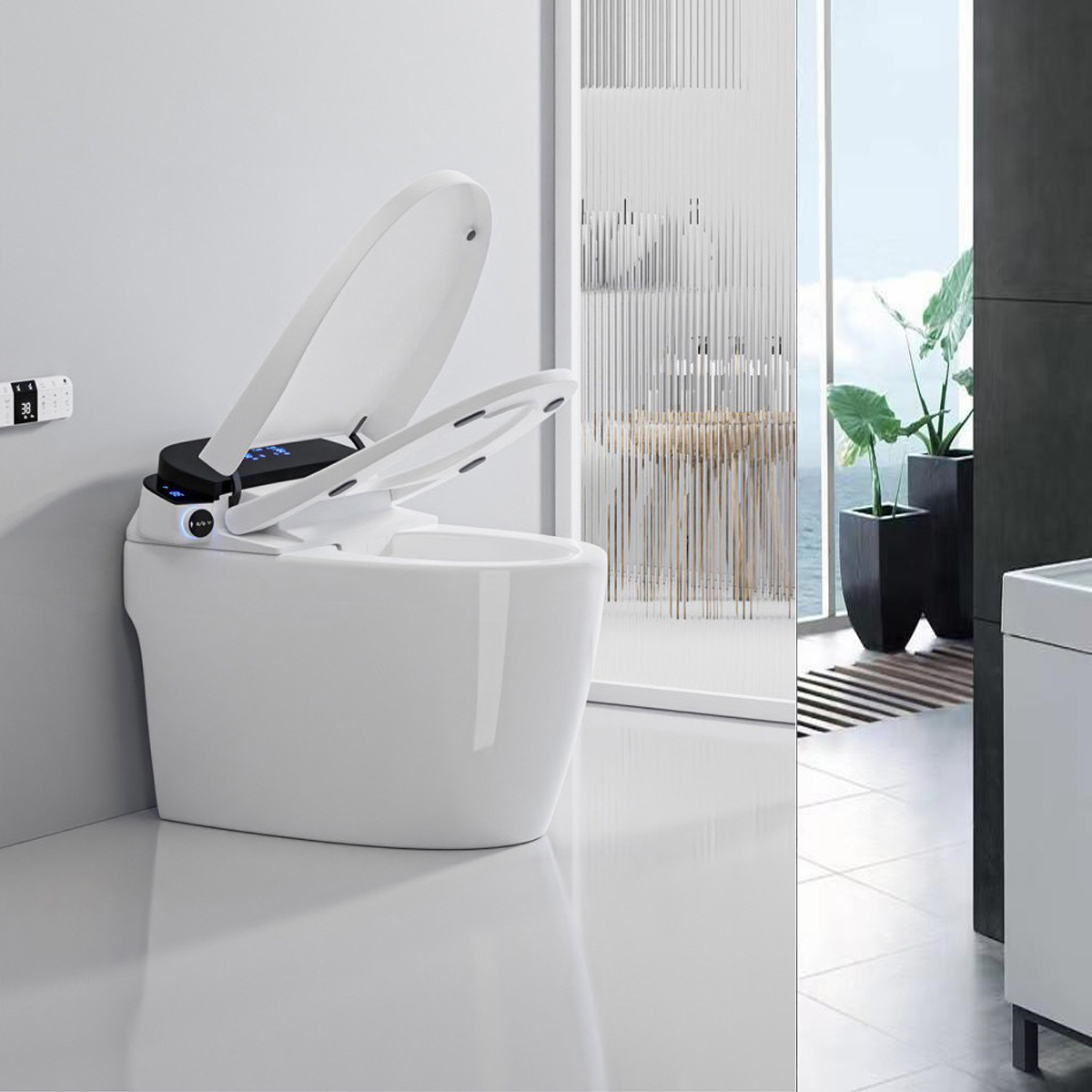 Bồn cầu thông minh 6937 NEW tự động khi lại gần, tự động xả nước sau khi sử dụng