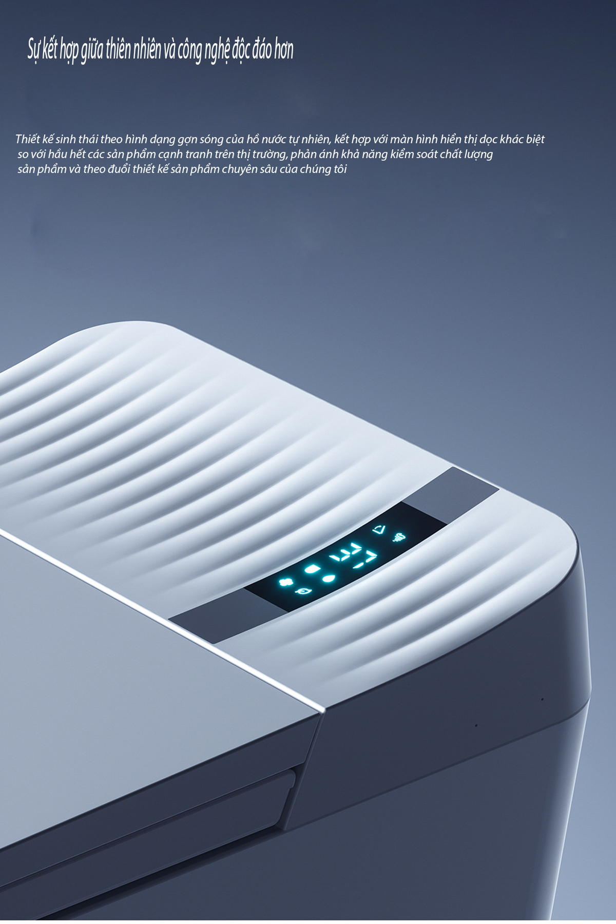 Bồn cầu điện tử CR6946 –Công Nghệ LED Hiện Đại , hiển thị nhiệt độ nước và bệ ngồi