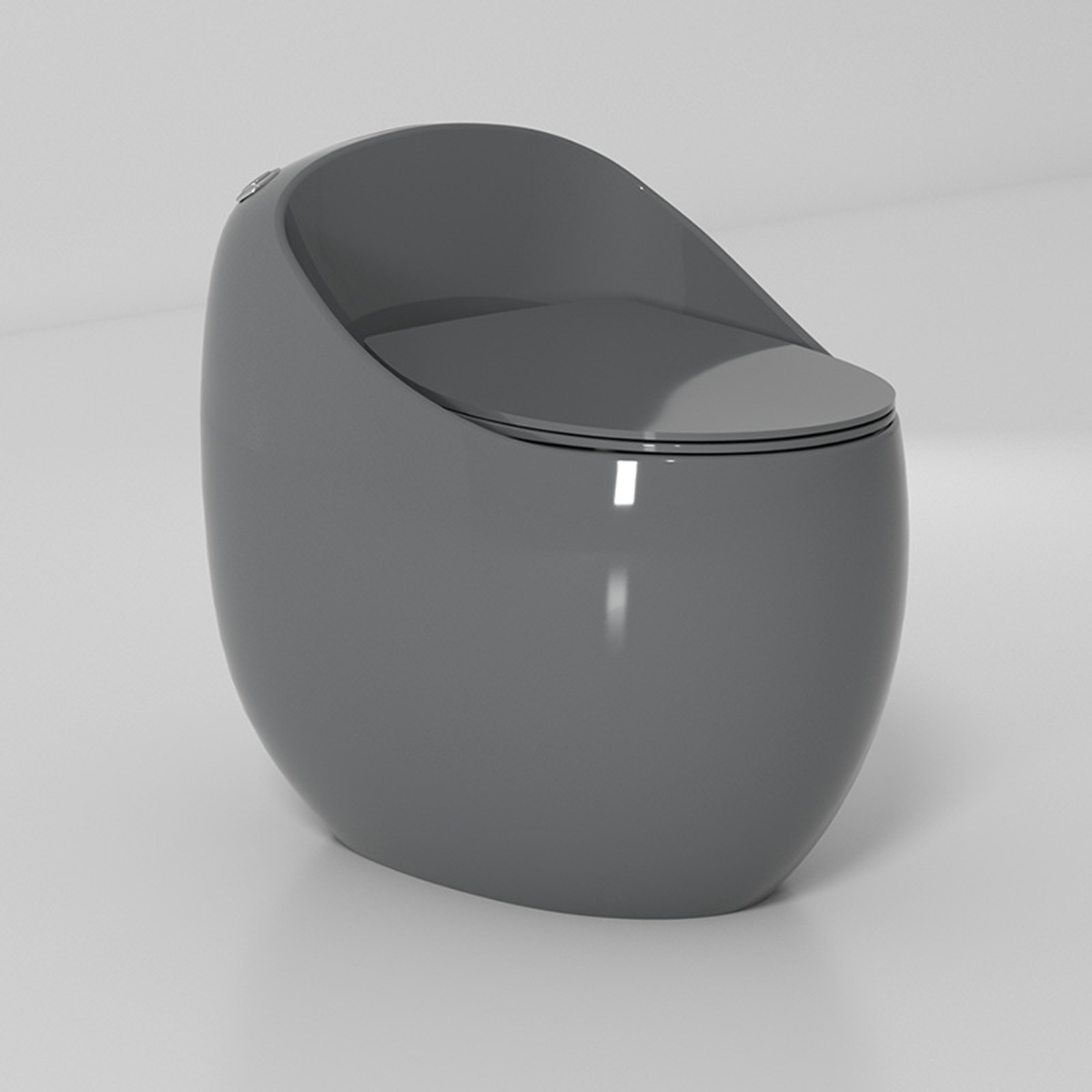 Bồn cầu trứng BT666 màu xám bí ẩn, kiểu dáng hiện đại, phù hợp mọi khong gian phòng tắm