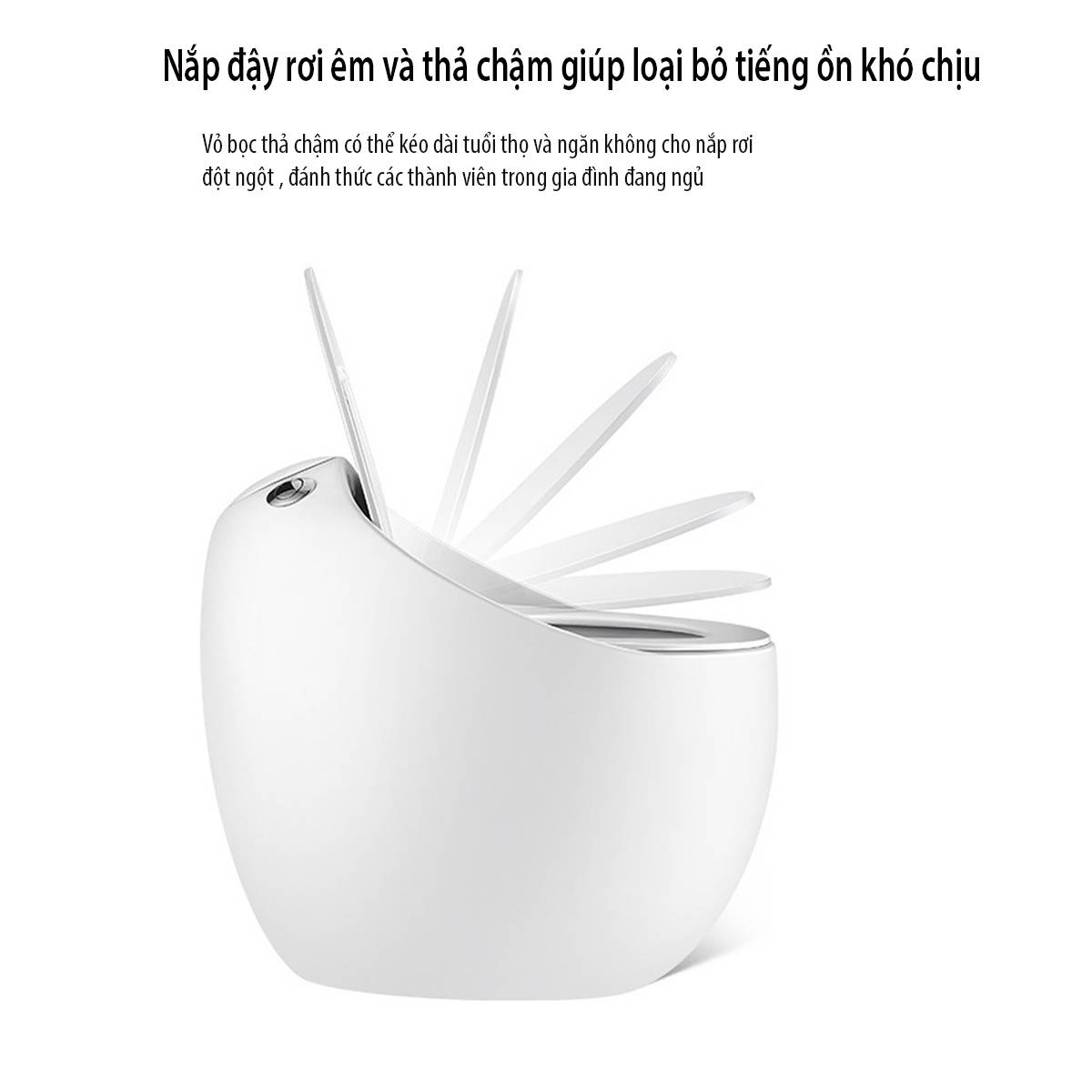 Bồn cầu trứng BT666 cao cấp ,nắp đóng êm ái , không gây tiếng ồn