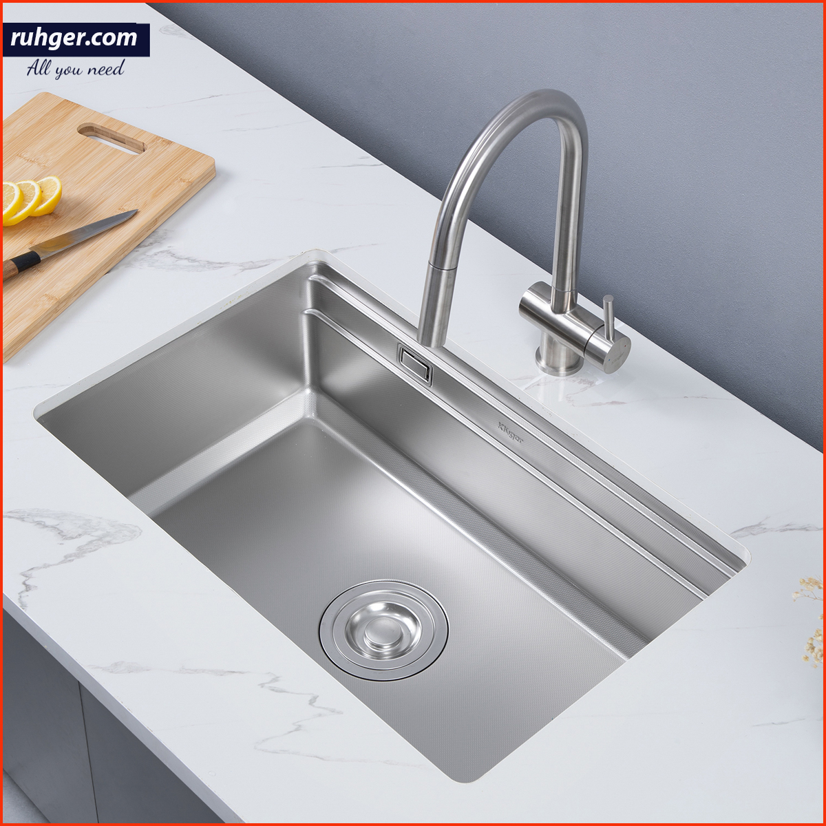 3 cách lắp đặt Chậu Rửa Chén Kluger KWU8161FS – S70 : Dương bàn, Bán âm, Âm bàn