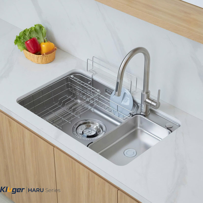 Chậu rửa bát Kluger KH8050FS Plus bề mặt LINEN chống xước