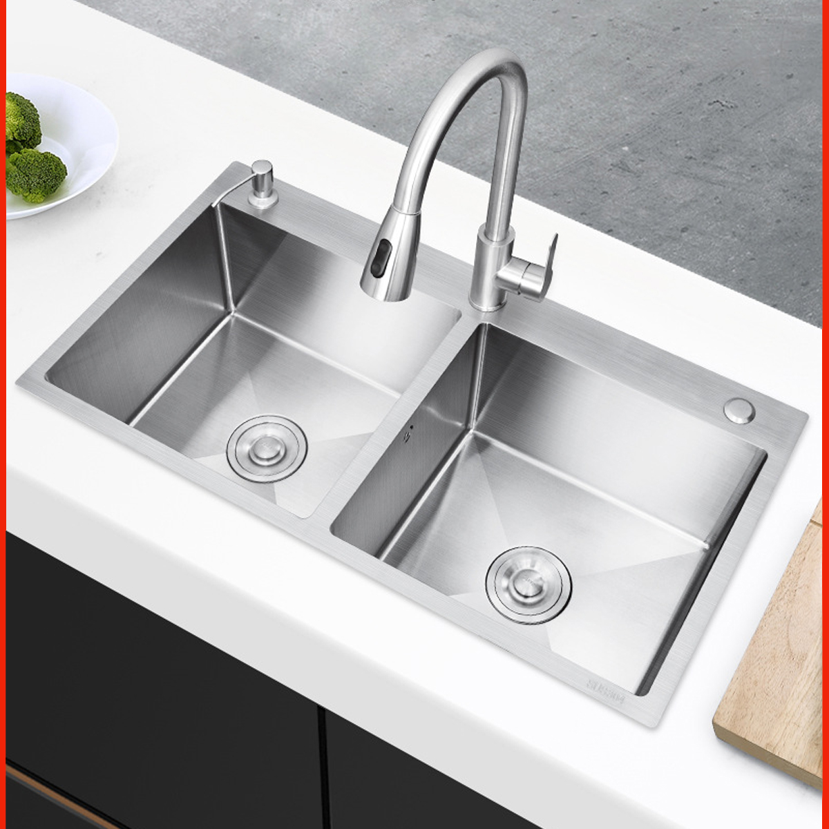 Hệ thống thoát nước Siphon chậu rửa bát KP – CR02 – 8245C