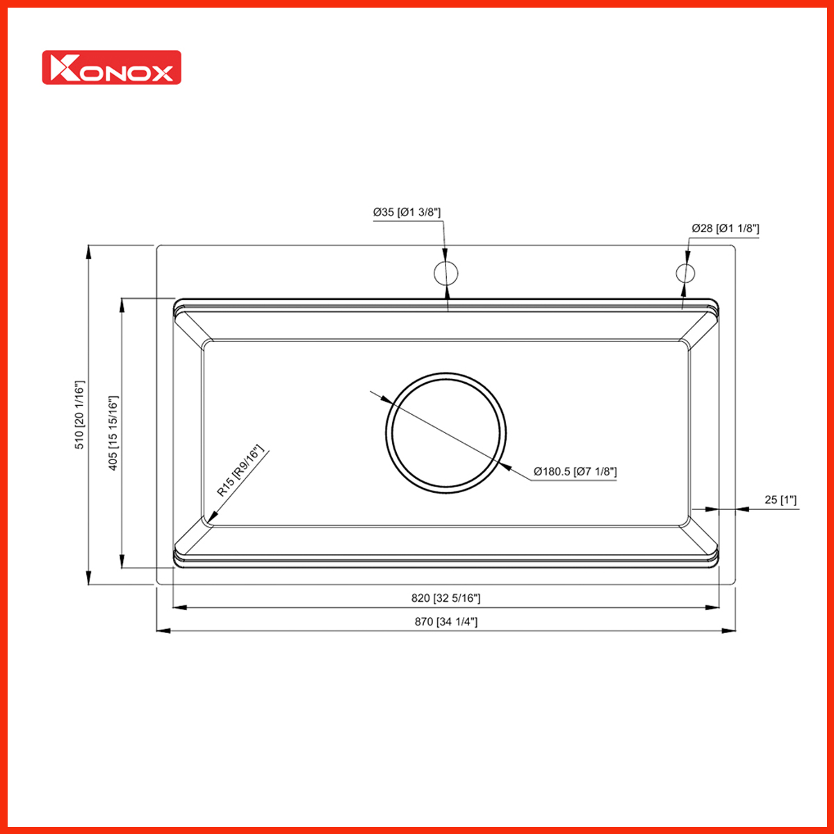 Thông số kỹ thuất Chậu rửa bát KONOX KN8751TS 