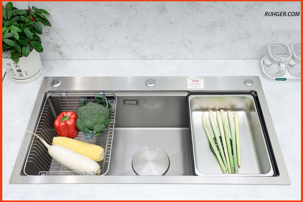 Hình ảnh thực tế chậu rửa bát KP – CR08 – 8245NE sau khi lắp đặt tại nhà khách hàng