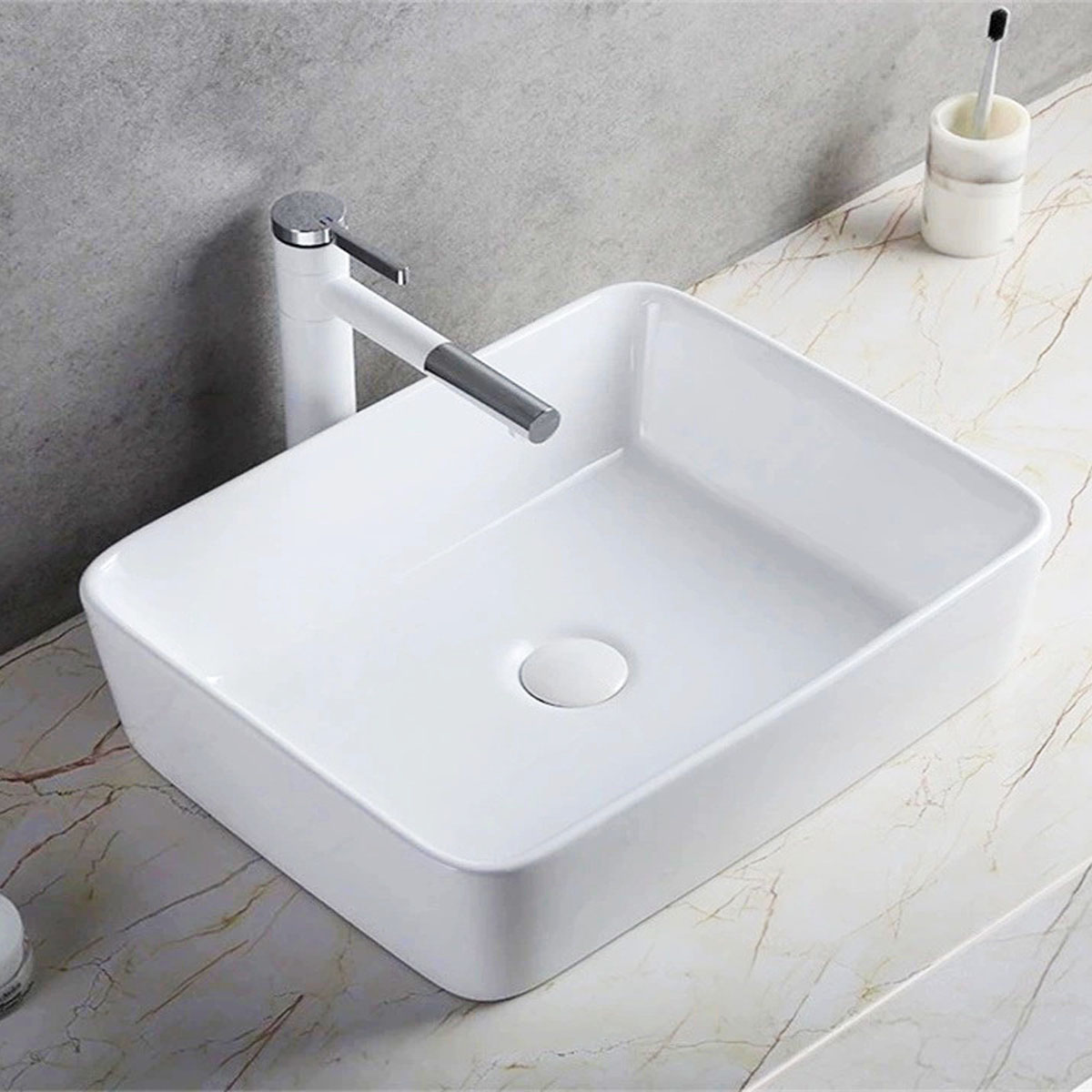 Chậu rửa mặt sứ cao cấp - Công nghệ men nano chống bám bẩn