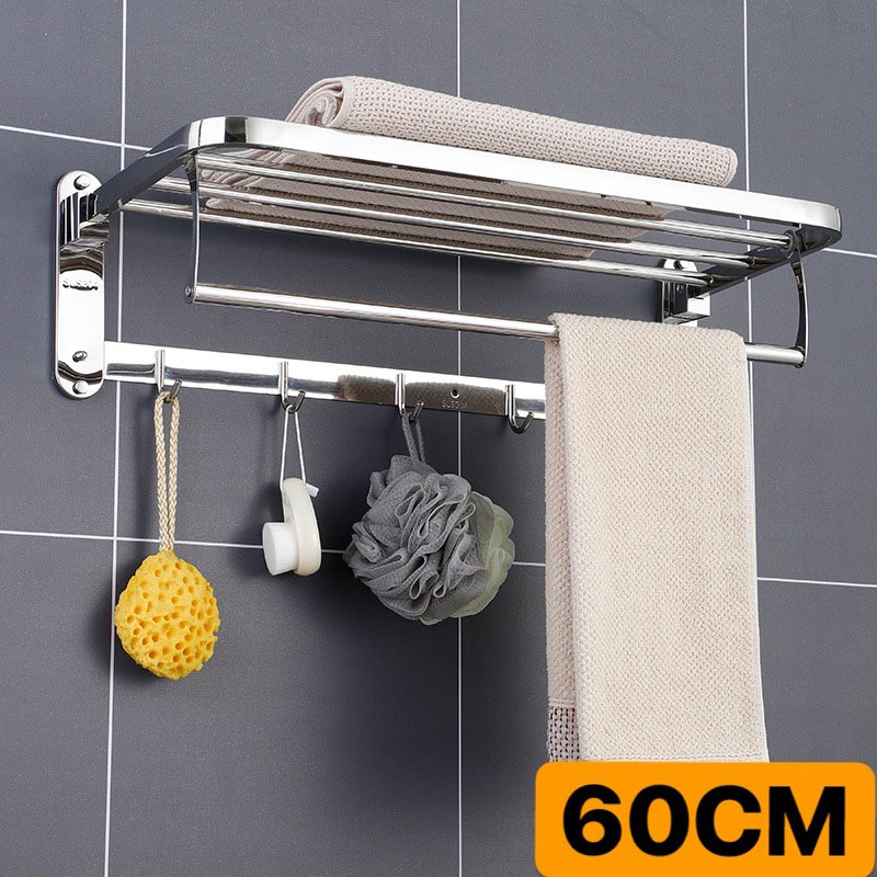 Giàn treo vắt khăn tắm đa tầng thông minh cấu trúc chịu lực tốt tối ưu diện tích tường
