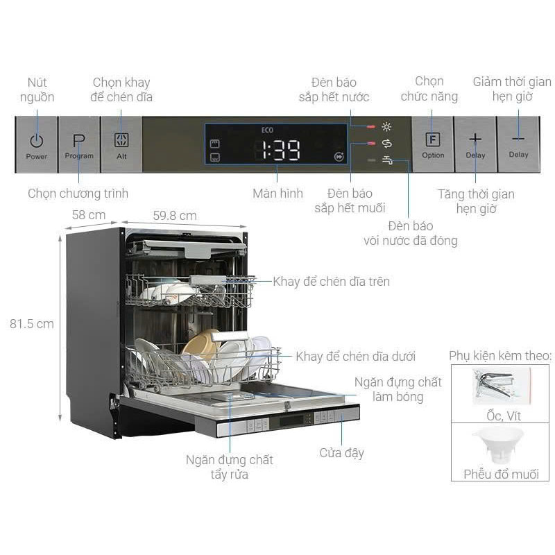8 chương trình rửa tự động – tiện lợi và tiết kiệm