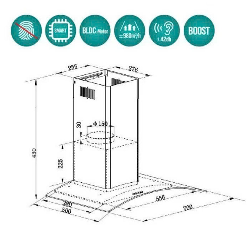 Thông Số Kỹ Thuật Máy Hút Mùi GrandX GX H90C62B