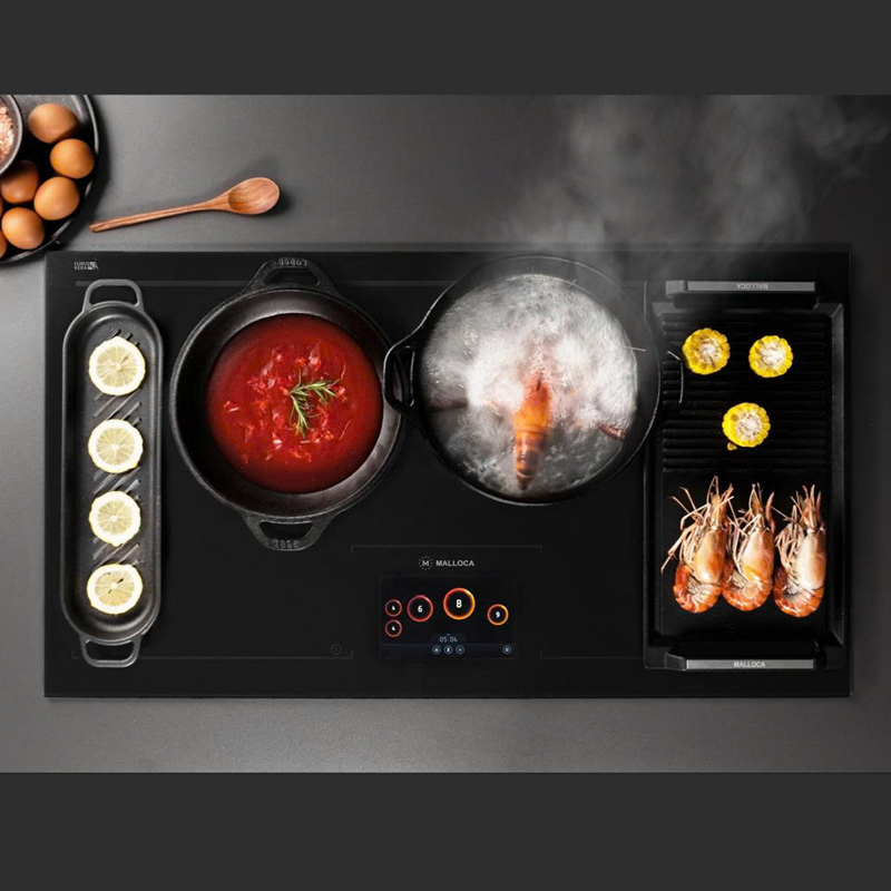 Mặt kính EuroKera Resin màu Anthrazit bền bỉ của bếp từ Malloca Skylux MH-92TFT