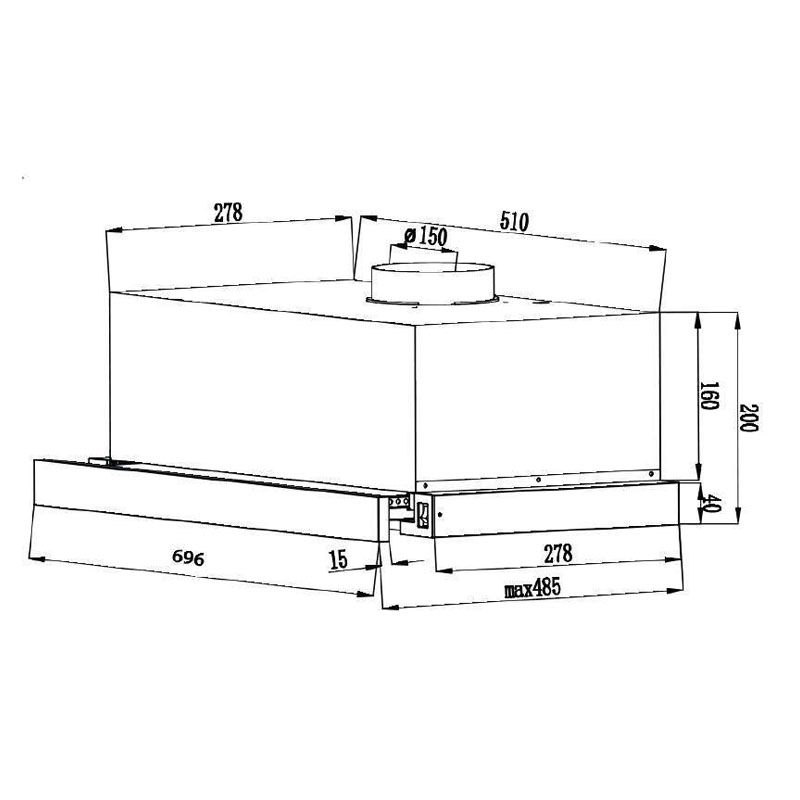 Thông số kỹ thuật Máy Hút Mùi Âm Tủ Canzy CZ 70BRH