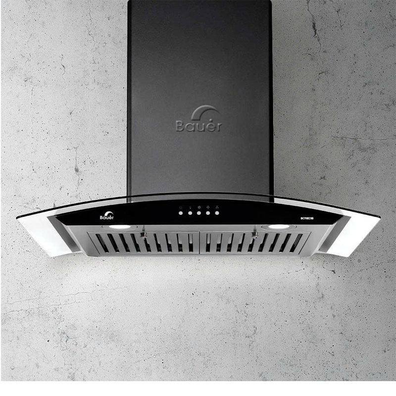 Máy hút mùi Bauer BC 70EC3B – Kính cong sang trọng, công suất hút 1200m³/h