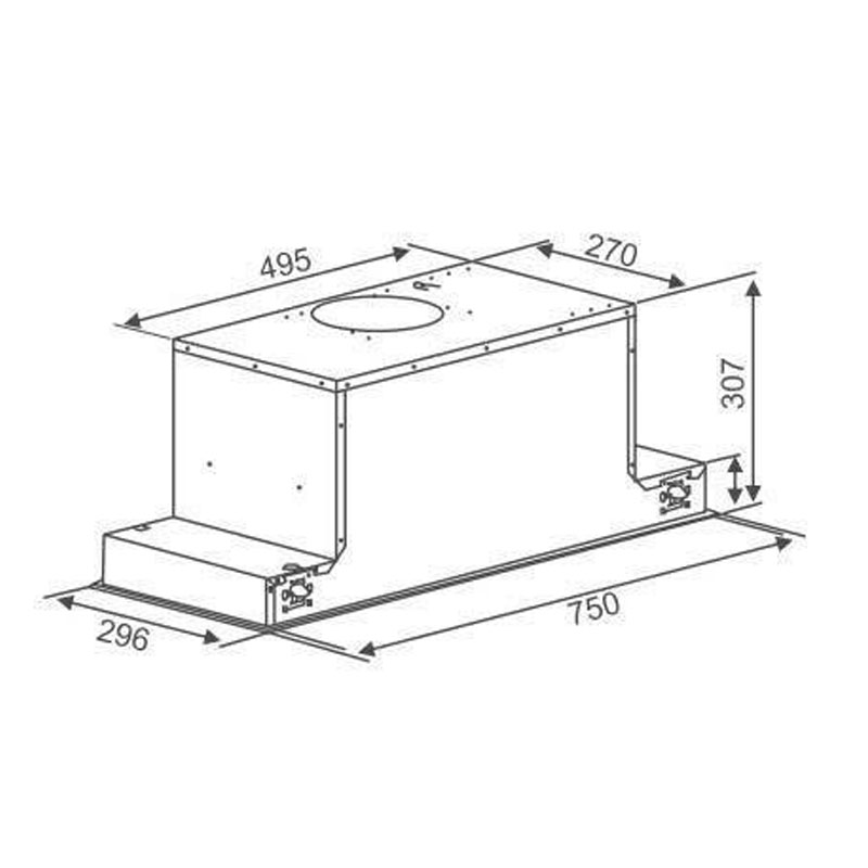 Kích thước 700mm nhỏ gọn của máy hút mùi Canzy CZ 68D phù hợp mọi gian bếp