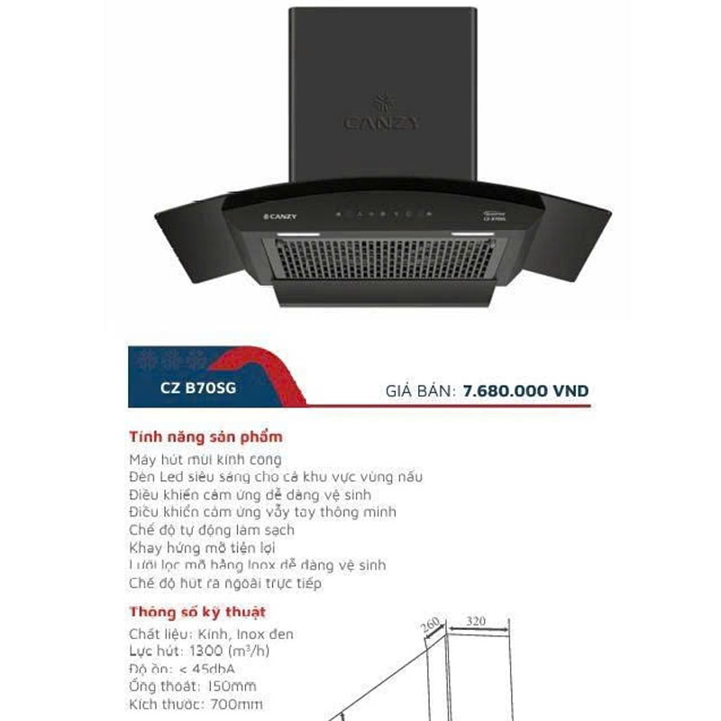 vay-tay.jpg Máy hút mùi Canzy CZ B70SG hỗ trợ điều khiển vẫy tay tiện lợi khi nấu ăn
