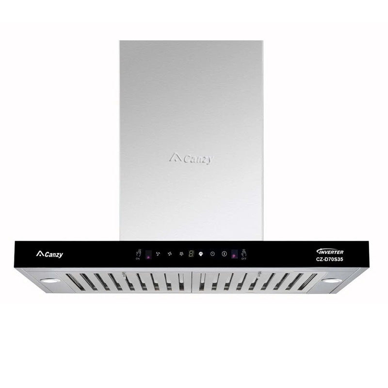 Máy hút mùi Canzy CZ D70S35 – model chữ T cao cấp, cảm ứng vẫy tay thông minh, hút mạnh 1400m³/h