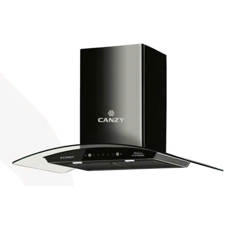 Máy hút mùi Canzy D70Smart – Thiết kế kính cong sang trọng, hiện đại