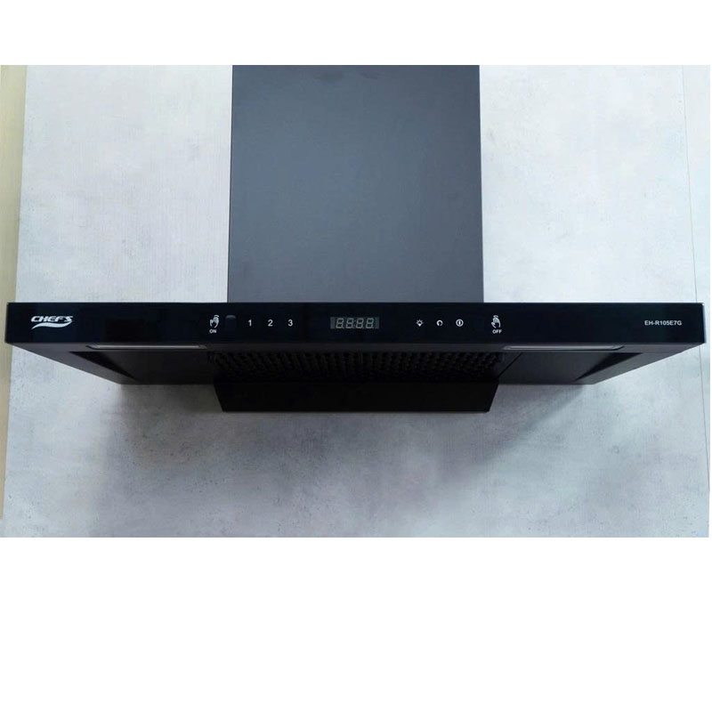 Bề mặt kính cường lực đen sang trọng của máy hút mùi EH-R105E7G