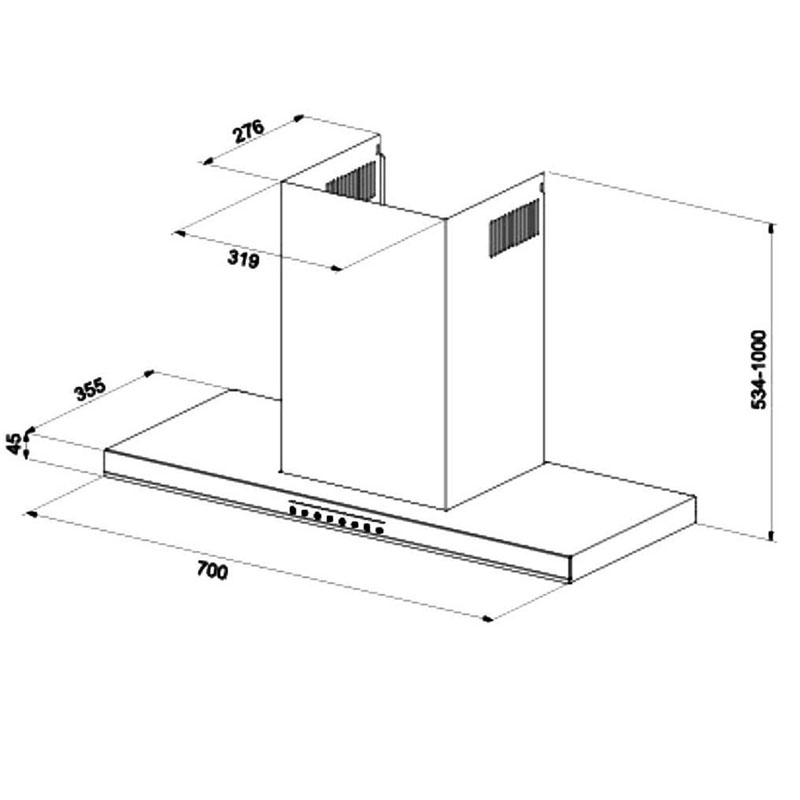 Thông Số Kỹ Thuật Máy hút mùi Eurosun EH-70AF79