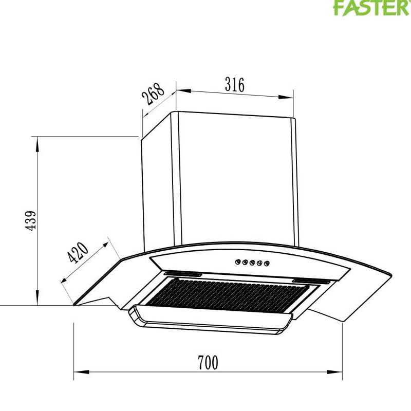 Thông Số Kỹ Thuật Máy Hút Mùi Faster FS CH370S