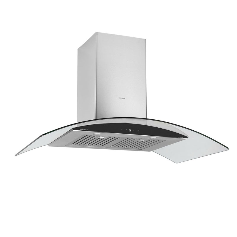 Máy hút mùi GrandX GX H70C55 – kính cong châu Âu, thiết kế sang trọng