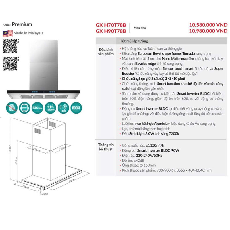 Thông Số Kỹ Thuật GrandX GX H70T78B