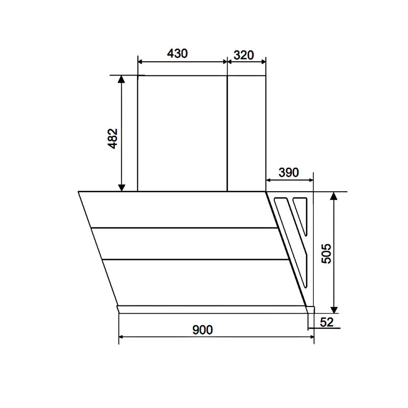 Thông số kỹ thuật chi tiết máy hút mùi Hafele HC-H902WC chính hãng
