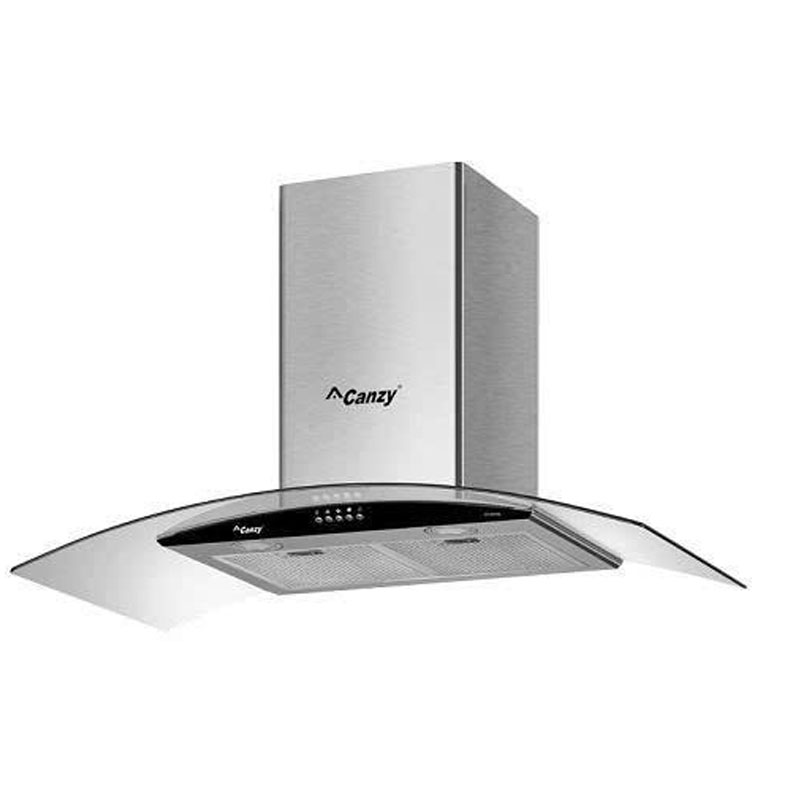 Máy hút mùi kính cong Canzy CZ 3870Q – Thiết kế sang trọng, hút mùi mạnh mẽ cho mọi gian bếp
