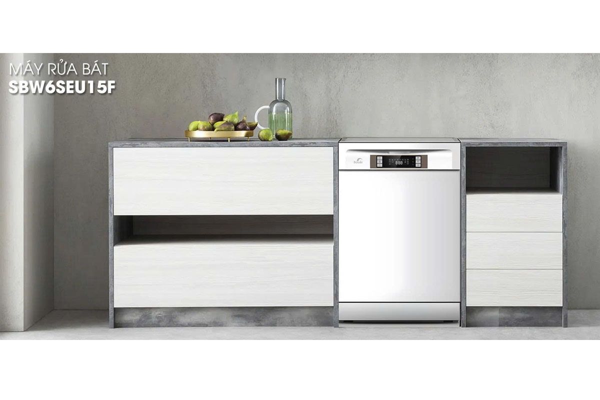 Máy rửa bát Bauer SBW6SEU15F công nghệ sấy Turbo khô ráo tuyệt đối