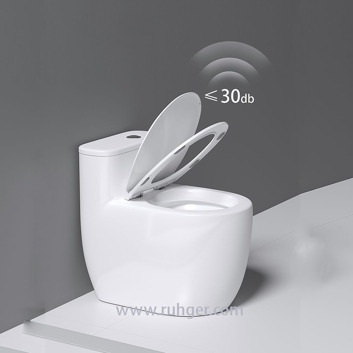 Nắp bồn cầu CR664 rơi êm ái, hạn chế tiếng ồn