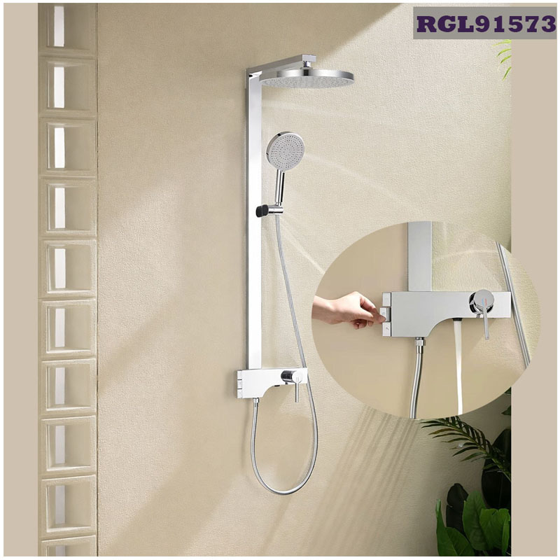 Sen cây tắm đứng nóng lạnh RGL91566 thiết kế bảng điều khiển phím đàn mạ Niken Crom