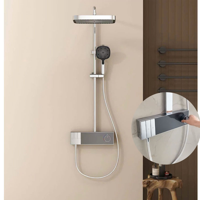 Sen cây tắm đứng nóng lạnh RGL91573 thiết kế bảng điều khiển phím đàn mạ Niken Crom 4 lớp