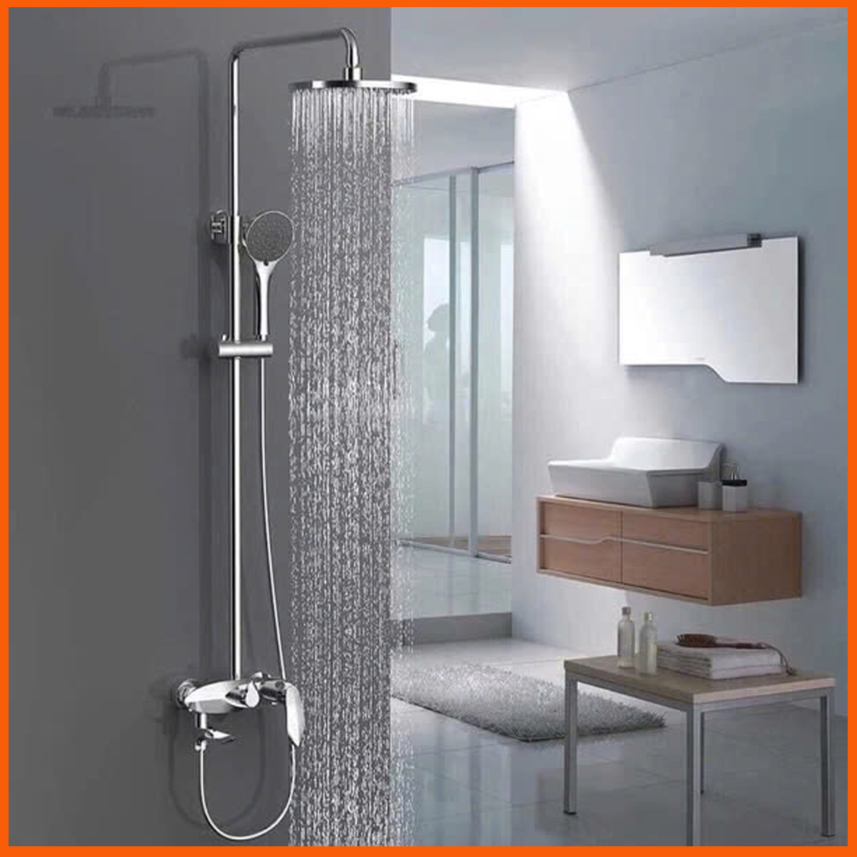 Sen tắm tay lá SKL mạ chrome cao cấp