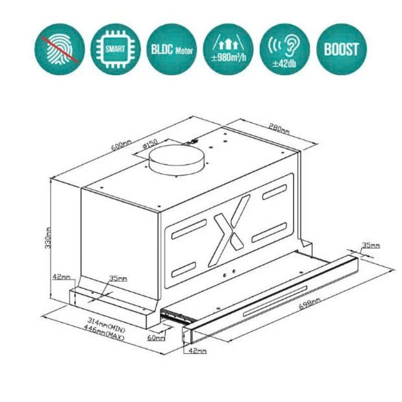Thông Số Kỹ Thuật Máy hút mùi GrandX GX H70F75G