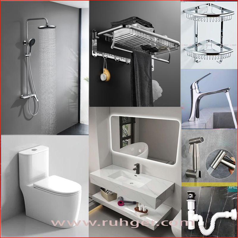 Bộ Combo Phòng Tắm CB688 – Combo phòng tắm cao cấp 9 món tiện nghi, sang trọng,chính hãng tại www.ruhger.com