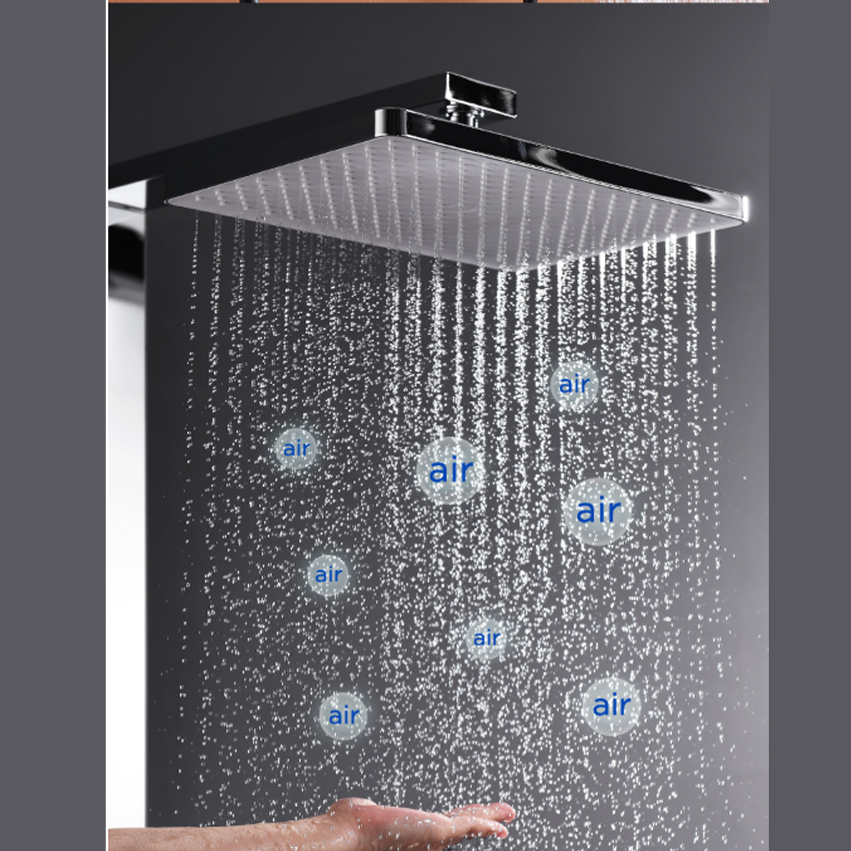 Công nghệ Air-Mix Rainshower trên sen tắm RGL 1015 giúp tiết kiệm 23% nước, mang đến cảm giác thư giãn