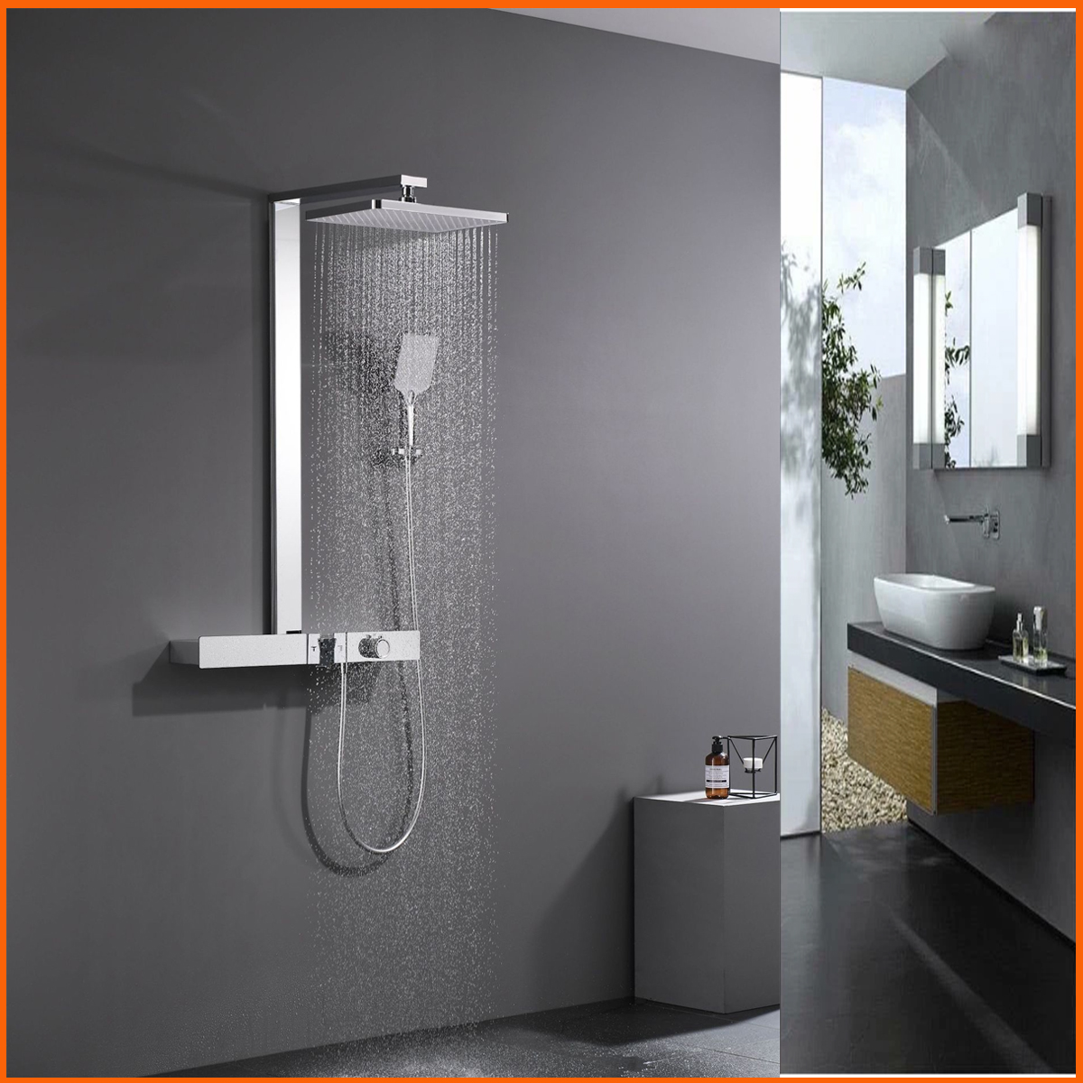 Vòi sen nhiệt độ RGL 1015 có thiết kế sang trọng, hiện đại, phù hợp với mọi không gian phòng tắm
