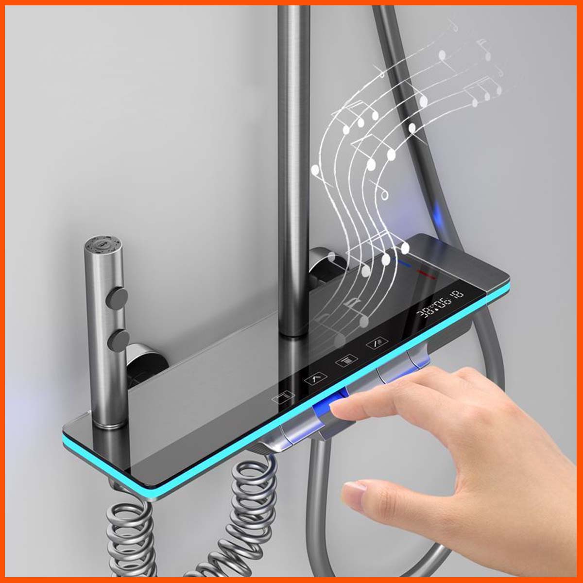 Nút điều khiển vòi sen S707 dạng phím đàn piano dễ sử dụng
