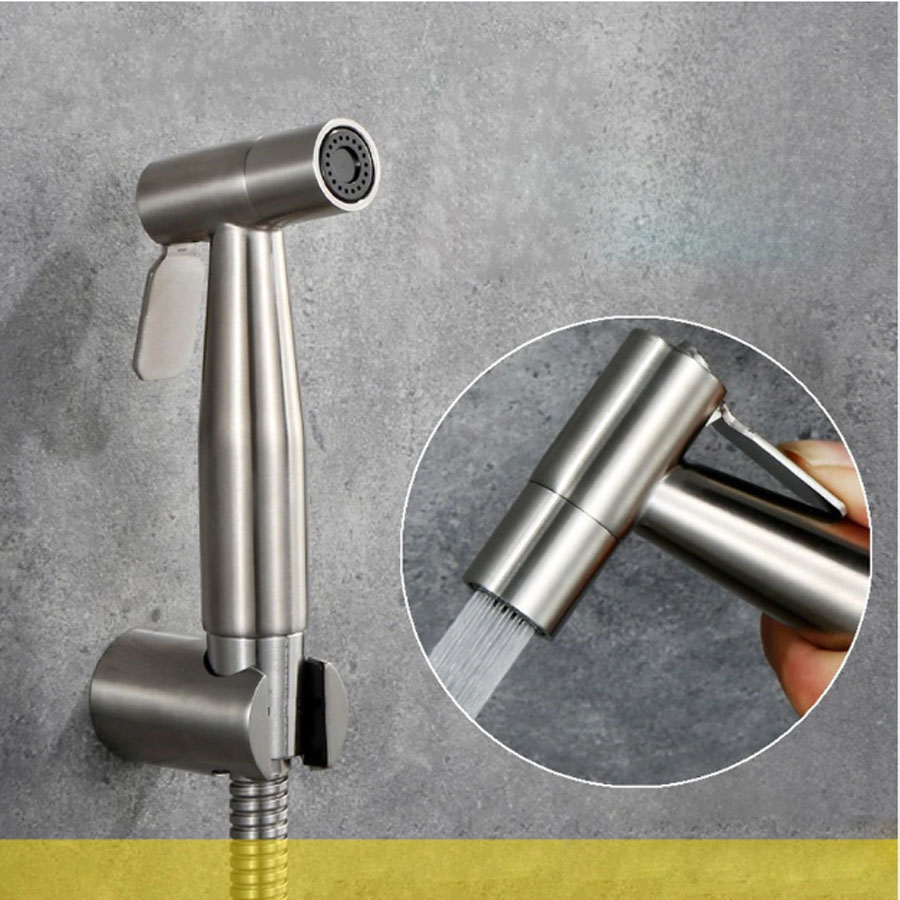 Vòi xịt vệ sinh inox 304 – Chất liệu bền bỉ, chống gỉ sét, áp lực nước mạnh