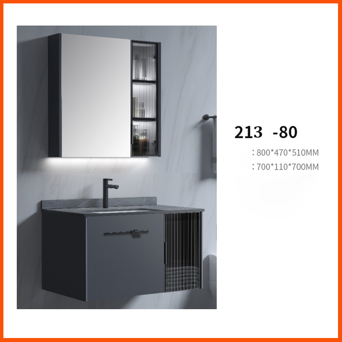 Tủ Chậu Rửa Mặt 213 – Inox Nhôm Cao Cấp, Thiết Kế Tổ Ong Hiện Đại