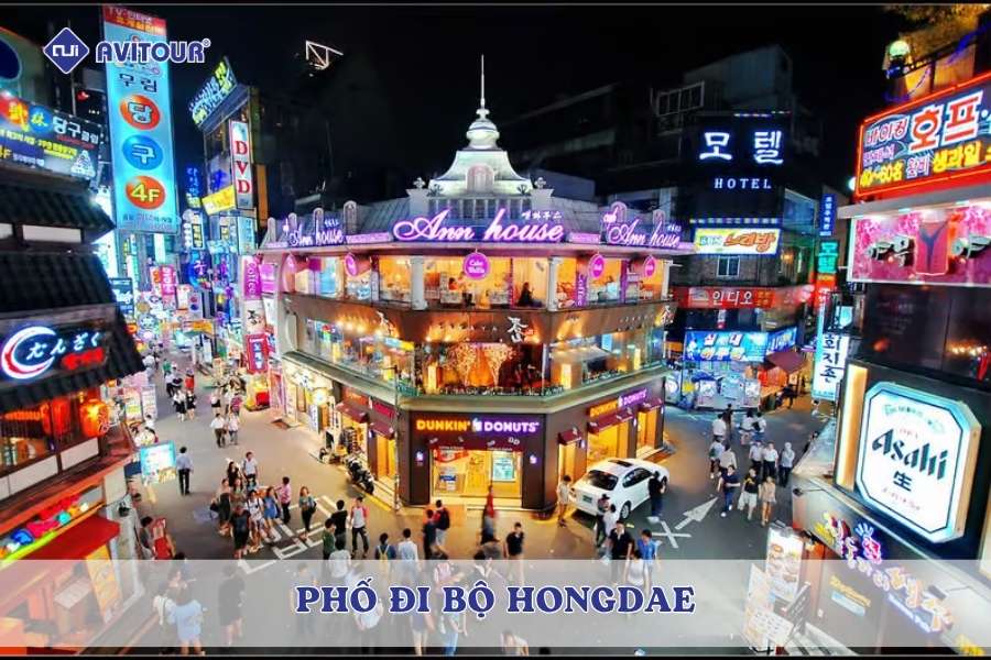 Phố đi bộ Hongdae: Điểm hẹn không ngủ của giới trẻ Seoul