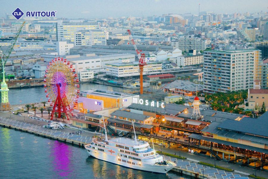 Check-in tháp cảng Kobe Harborland: Biểu tượng ven biển rực rỡ của Kobe