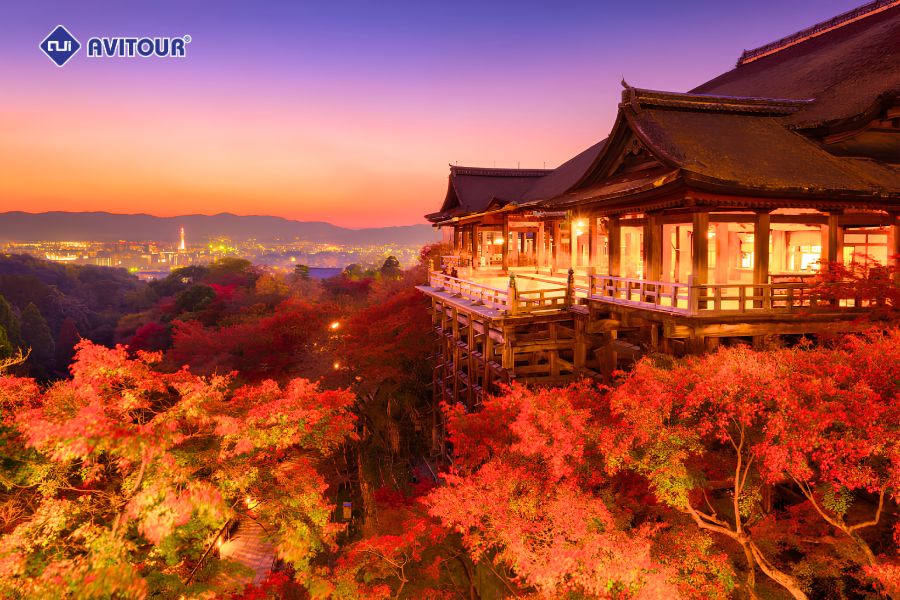 Chùa Kiyomizu-dera mùa thu: Đắm chìm giữa biển lá đỏ Kyoto